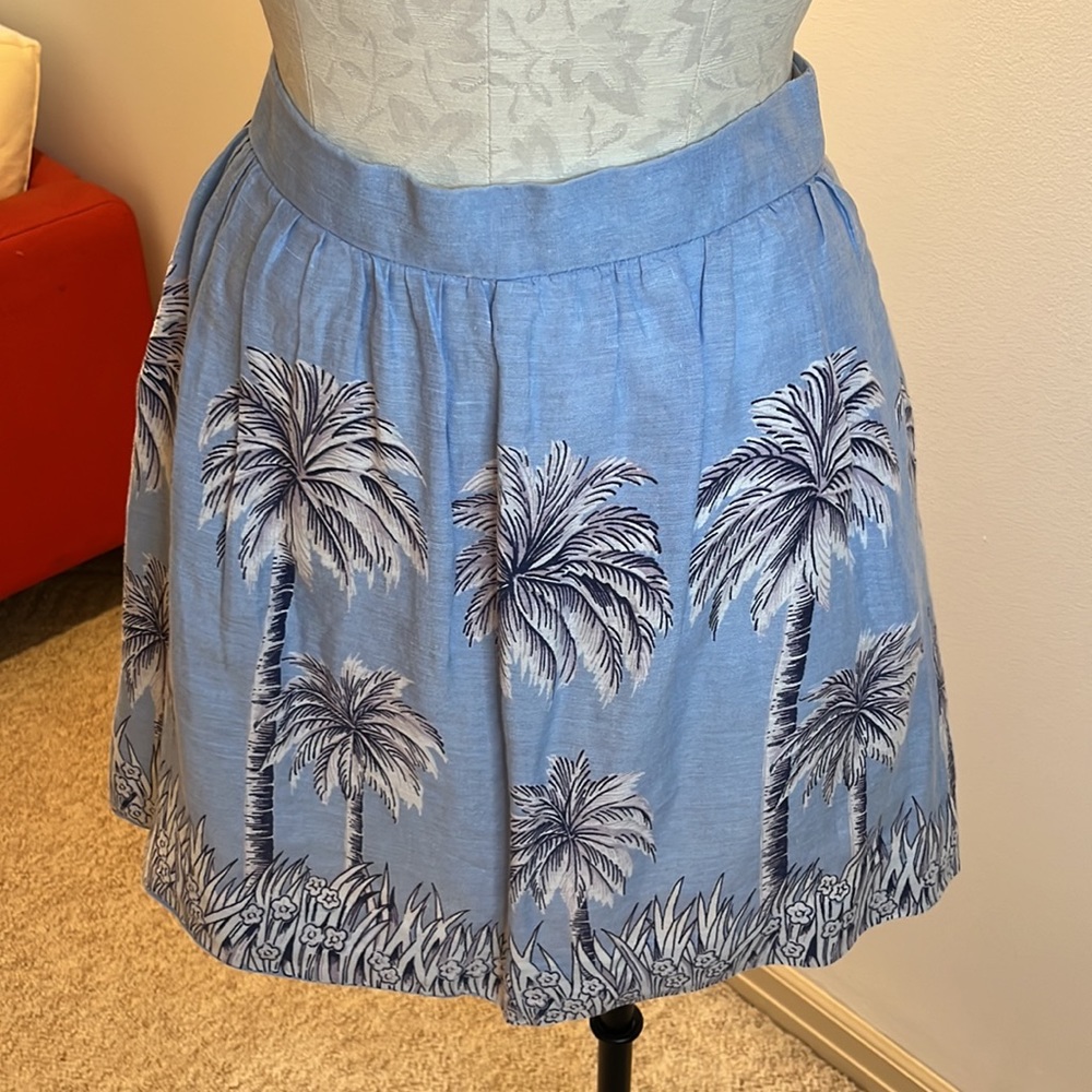 Beautifully constructed Blue Linen Skirt from J.Crew